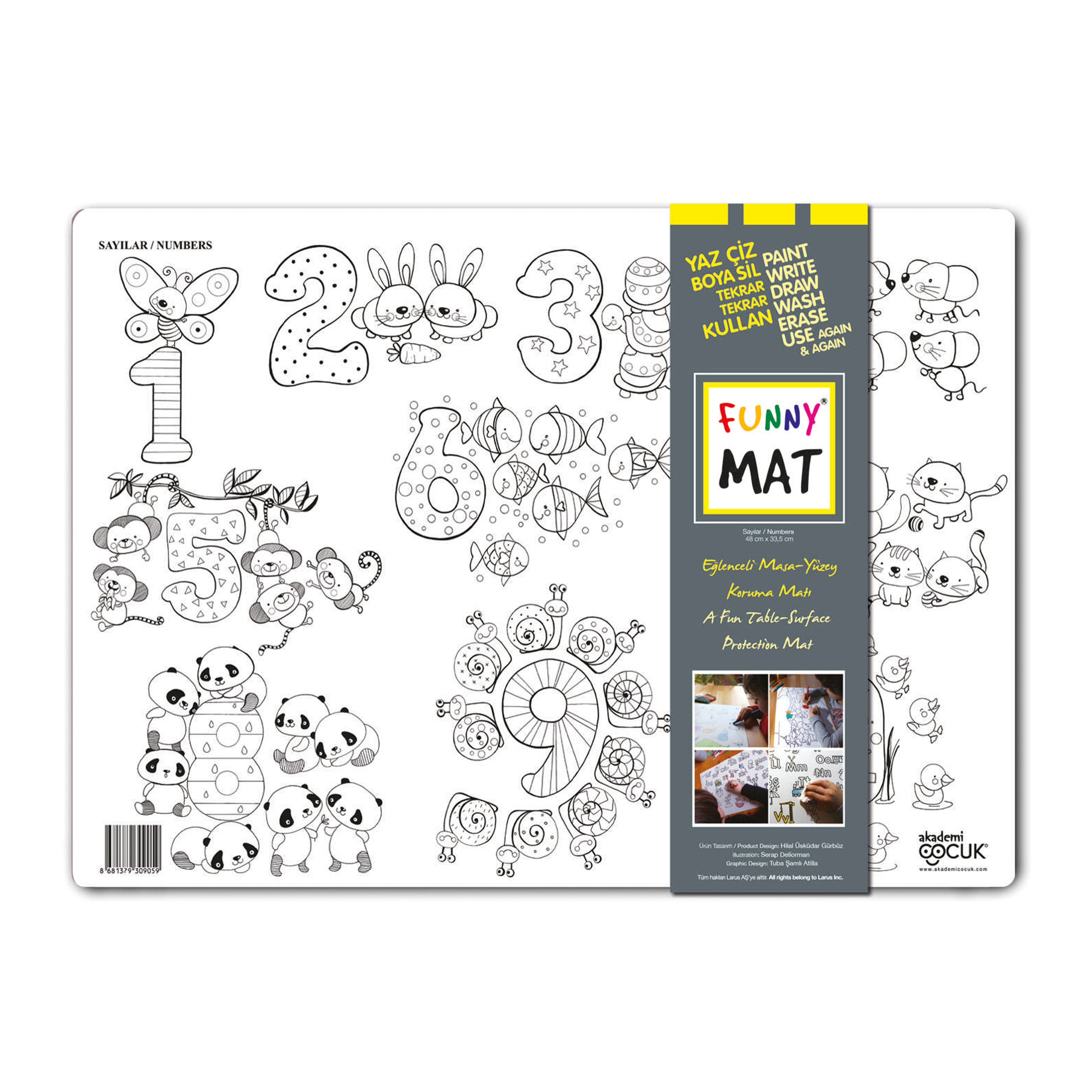 Akademi Çocuk Funny Mat - Sayılar